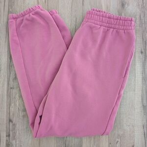 Athleta Girl Pink Elastic Waist Cuffs Jogger Sweatpants, Youth XXL 16Y (z3)